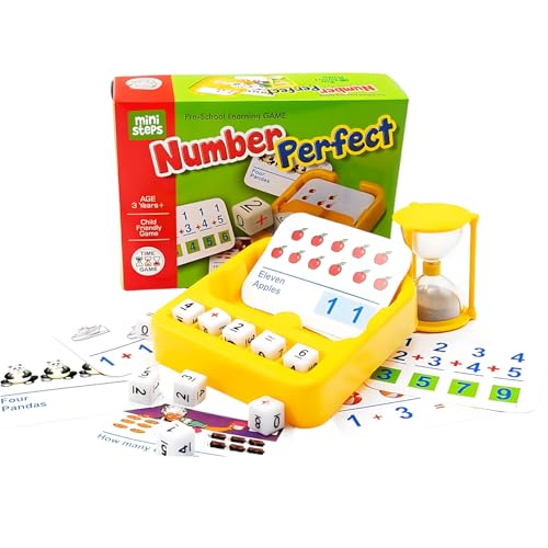 Mini Steps Number Learning Flash Card Game – 2-in-1 Preschool Educational Toy for Kids, Boys & Girls (Ages 3-8)