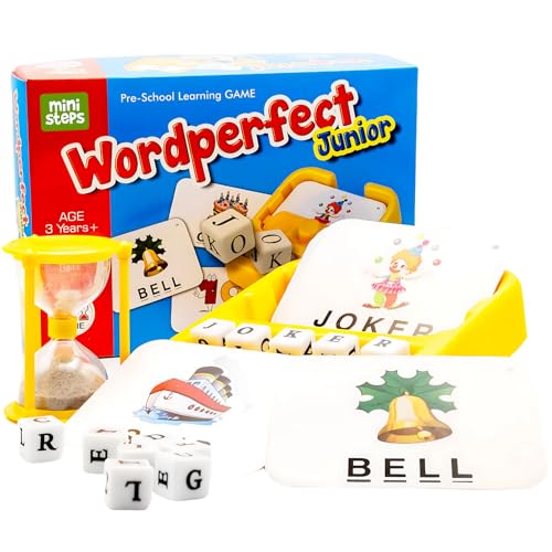 Mini Steps Spelling Flash Cards Game for Kids – 2-in-1 Educational Matching Letter Game for Boys & Girls (Ages 3-8)
