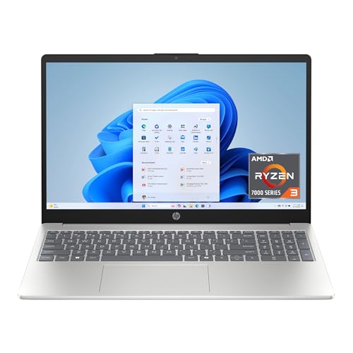 HP Ryzen 3 7320U 15.6-inch Laptop A 15.6" display, fast processing speeds, and a