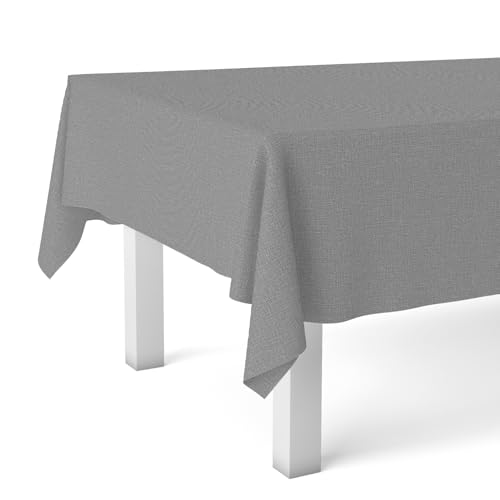 Martina Home TER Grey Oilcloth Tablecloth 220 x 140 cm