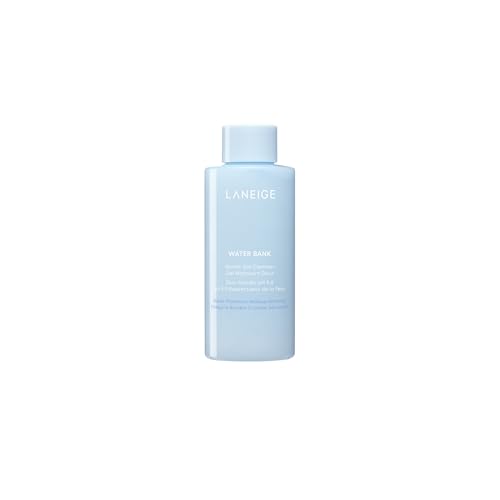 LANEIGE Water Bank Gentle Gel Facial Cleanser: Hydrating, Non-Stripping, pH-Balanced, Barrier-Boosting, & Fragrance Free with Blue Hyaluronic Acid | K