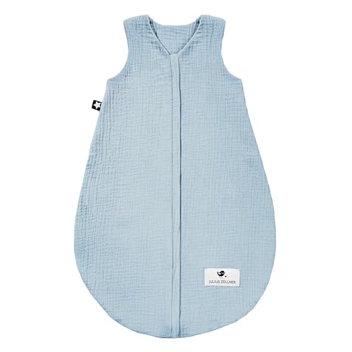 🔥 STARKER PREIS (-39%) Julius Zöllner Musselin Sommerschlafsack denim, Größe 70 | aus weicher Musselin Baumwolle, sicher und schadstoffgepüft, ideal für warme Sommernächte