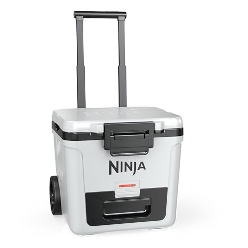 ⚡ BLITZDEAL (-36%) Ninja FrostVault isolierte Kühlbox mit Rollen, bis 48 Dosen, Wolkenweiß
