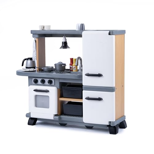 Step2 Harmony Kids Kitchen Playset, Indoor Kitchenette, Interactive Play with Lights and Sounds, Made of Durable Plastic, Includes 25 Piece Toy Accessories, for Toddlers 2+ Years Old