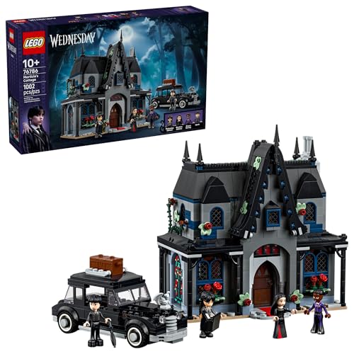 LEGO Wednesday Morticia’s Cottage Building Toy - Pretend Playset with Buildable Car for Kids, Ages 10+ - W/Morticia, Lurch, Bianca, & Wednesday Addams Minidolls - Gift Idea for Girls & Boys - 76786