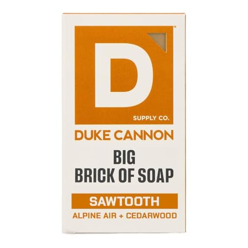 Duke Cannon Supply Co. Extra Large Bar Soap Bundle - Men's Natural Bar Soap with Masculine Scents - American-made soap - All Skin Types -Big Brick of Soap - Sawtooth,10 oz