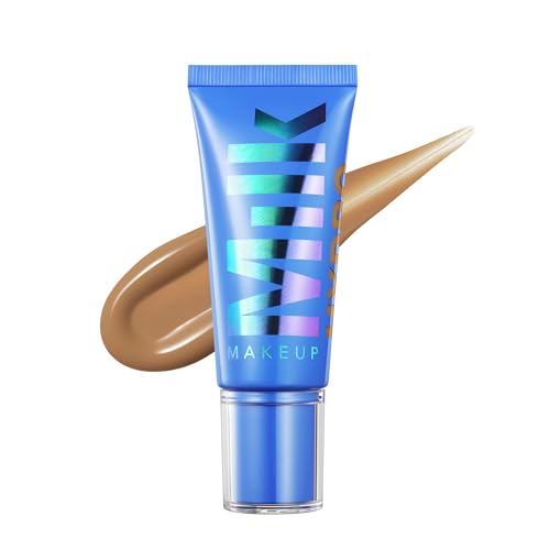 Milk Makeup Hydro Grip Hydrating Gel Skin Tint with Hyaluronic Acid – Buildable Light Coverage for Up to 12 Hours w/Dewy Finish – Non-Comedogenic – 9 Medium Tan w/Warm Undertones, 1oz