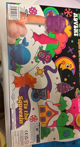 Schylling NeeDoh Squishmas Advent Calendar - 24 Mini Squeeze Toys - Christmas Countdown - Ages 3 to Adult