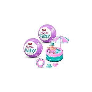 My Mini Baby Serie 2 de ZURU, cápsula misteriosa Coleccionable, Juguete para niñas, bebé Realista en Miniatura, Kit de Juego y Accesorios (2 cápsulas)