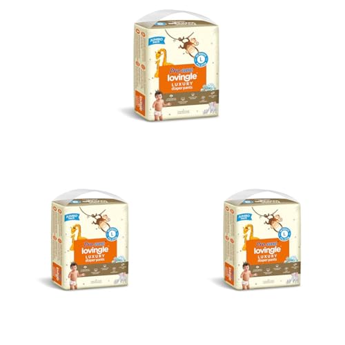Pro-ease Lovingle Luxury Baby Diaper|Pant Style Diaper for Baby|Diaper L size|2X preference on Absorption*IAdvanced Leakage Protection|Wetness Indicat
