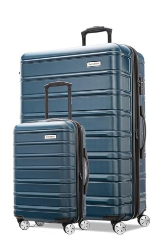 Samsonite Omni 2 Hardside Expandable Luggage with Spinner Wheels, 2-Piece Set (19/28), Nova Teal
