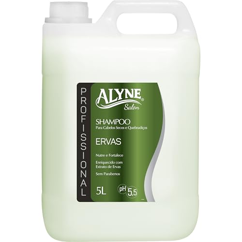 Shampoo para cabelos, Alyne, Ervas, 5L, Verde | Fórmula balanceada e livre de substâncias agressivas, ideal para o uso diário, com extratos naturais de ervas