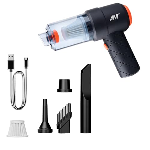 Ant 4 in 1 Wireless Handheld Vacuum Cleaner, 4000Pa High Suction Power, Twin Turbine Motors, Portable Small Cordless Vacuum Cleaner Air Duster for Hom