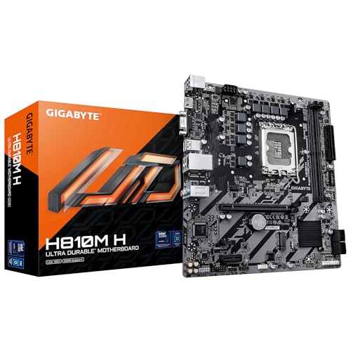 GIGABYTE H810M H Motherboard | Intel H810 | Micro ATX | DDR5 | PCIe 4.0 | HDMI | USB 3.2 | Durable Entry-Level Board