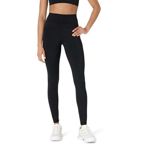 Amazon Essentials Women's Active FormFlex Buttery Soft High Waist 27.5" Inseam Full Length Yoga Workout Leggings, Black, Medium