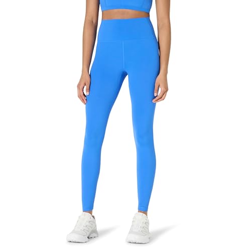 Amazon Essentials Women's Active FormFlex Buttery Soft High Waist 27.5" Inseam Full Length Yoga Workout Leggings, Ocean Blue, Small