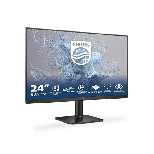 (-27%) PHILIPS 24E2N1100LB - 24 Zoll Full HD Monitor, Adaptive Bildsynchronisation (1920x1080, 100 Hz, 1x D-Sub, 1x HDMI 1.4) schwarz