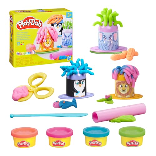 Play-Doh Conjunto de massinha Criar Animais Divertidos, kit com 4 potes