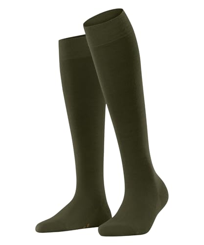 (-29%) FALKE Damen Kniestrümpfe Softmerino W Kh Wolle Baumwolle lang einfarbig 1 Paar, Grün Artichoke 7436, 35-36