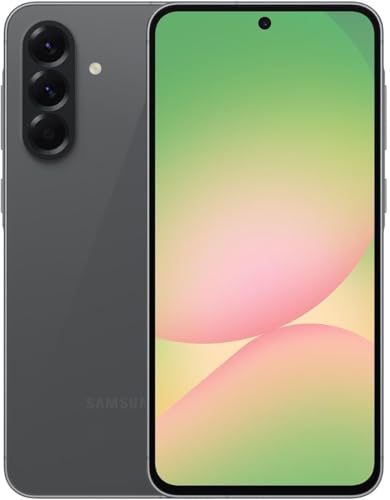 SAMSUNG Galaxy A56 5G 2025 with AI | 256GB, 8GB, Dual SIM | 6.7" 120Hz AMOLED, Water Resistant, Android 15 | International Model Factory Unlocked for T-Mobile, Global | 25W Charger Bundle (Graphite)