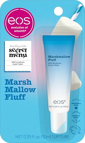 eos 24H Moisture Super Balm - Marshmallow Fluff, Lip mask, Moisturizing, Lip Treatment, Limited-Edition Skincare, 0.35 fl oz