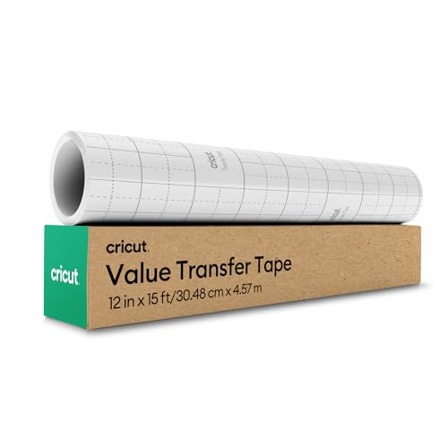 Cricut Value Transfer Tape (12in x 15ft Roll) - Easy Transfer for Vinyl Projects - Compatible with Maker & Explore Machines