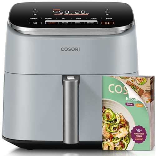 COSORI Air Fryer 9-in-1, Compact & Large 6-Qt, Fast Turbo Modes, 90-450°F Even Results, Precision Heating, Up to 95% Less Oil*, Roast, Bake, Dry, Reheat, Frozen, Broil, Proof, 120V, TurboBlaze