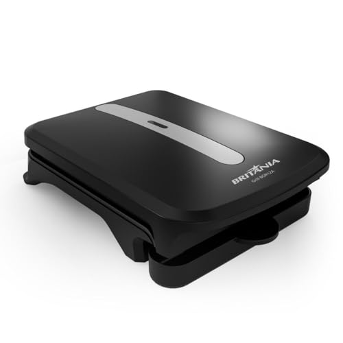 Britânia Grill 750W 2 Sanduiches Chapas Antiaderentes BGR12A Preto com revestimento em Inox