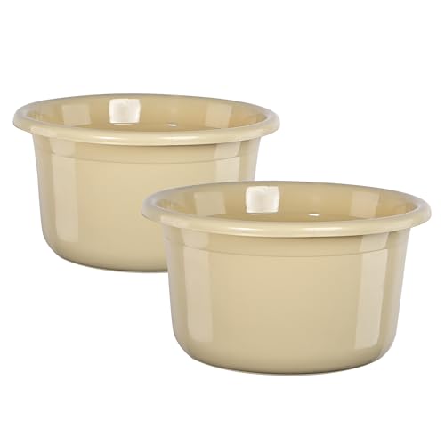 2 Pcs Plastic 25 Ltr Bathtub | Baby Bathing Tub for Home, Washroom & Kitchen Use | Lightweight and Multipurpose Water Tub | Suitable For Laundry and C