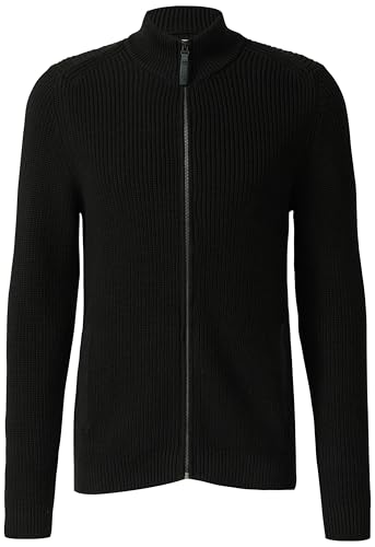 (-30%) s.Oliver Herren Strickjacke – Regular Fit, Stehkragen, Reißverschluss