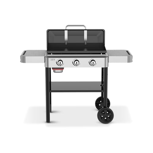 Weber 28" Rust Resistant Liquid Propane Gas Griddle for Outdoor Grilling, Black