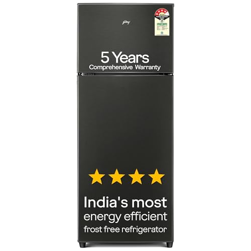 Godrej 244 L 4 Star 5 Years Comprehensive Warranty | AI Powered | Convertible Freezer 6-In-1 Inverter Frost Free Double Door Refrigerator RT EONVALOR 