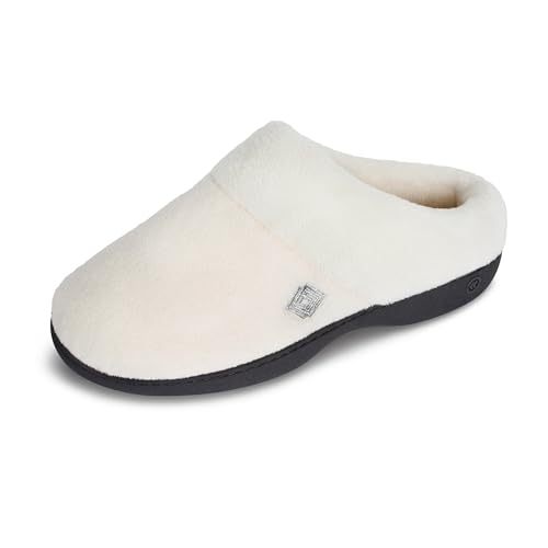 isotoner Damen Classic Clog rutschfeste Memory Foam Hausschuhe, Ewe, 6.5-7