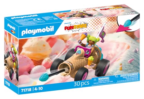 (-45%) PLAYMOBIL | Fun Stars | Rasende Eistüte | Spielzeug ab 4 Jahren | Geschenk für Kinder | Spielzeug Auto | Mit Schießfunktion | 71717
