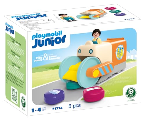 🔥 SELTEN SO GÜNSTIG (-59%) PLAYMOBIL | JUNIOR | Spaßiges Müllsammelfahrzeug | Spielzeug ab 1 Jahr | Fördert Bewusstsein gegen Umweltverschmutzung | Nachhaltiges Spielzeug mit Sammelfunktion & Zubehör | 71774