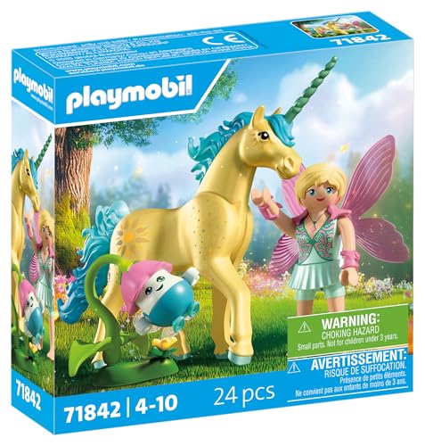 (-29%) PLAYMOBIL | Magic Unicorns | Sammeleinhorn Sonnenscheinblüte mit Fee | Fantasievolles Spielset für Einhornfans | Mit magischen Details Kinder ab 4 Jahren | 71842