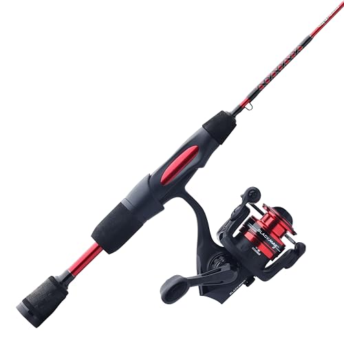 Ugly Stik 36" Carbon Ice Spinning Rod and Reel Combo, 5 Size Reel, 1 Piece Fishing Rod, Medium Rod Power, 4-8 lb Line Rating
