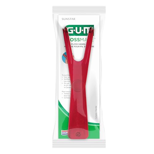 GUM Flossmate Reusable Floss Handle, Environmentally Friendly, Dental Floss Picks for Plaque Removal and Gum Health (Pack of 1)