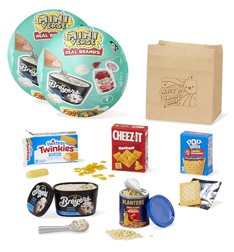 MGA's Miniverse Real Brands, 2-Pack, Mini Collectibles - Mystery Blind Packaging, Food Brands, Replica Food, NOT Edible, Collectors, Gift, 8+