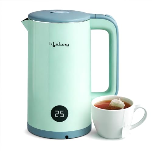 Lifelong Electric Kettle 1.6 L | 1350W Kettle with Double Wall & Cool Touch Body | Digital Display & Fast Water Boiling with