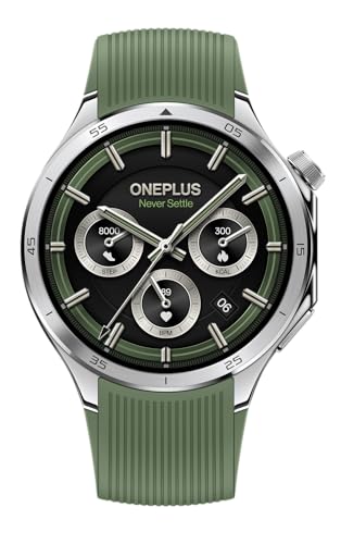 OnePlus Watch 3 Emerald Titantium, 32GB, 120-Hour Battery, Health & Fitness Tracking, Sapphire Crystal Design, Titanium Bezel, Dual-Engine, Wear-OS by Google Emerald Titanium 1.50 inches