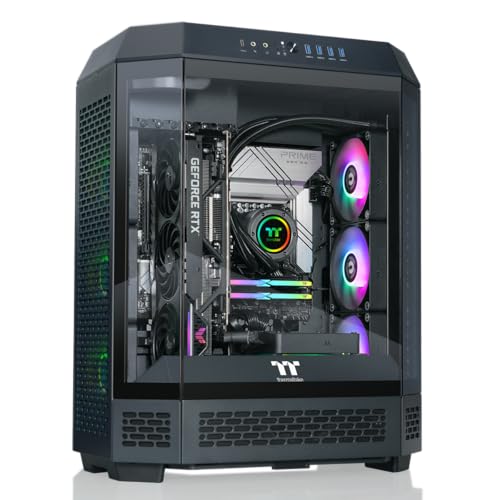 Thermaltake Reactor 9880 Gaming Desktop (AMD Ryzen™ 7 9800X3D, ToughRam 32GB DDR5 6400MT/s RGB Memory, NVIDIA® GeForce RTX™ 5080, 2TB NVMe M.2, WiFi, Windows 11) T6BK-X870-580-LCS
