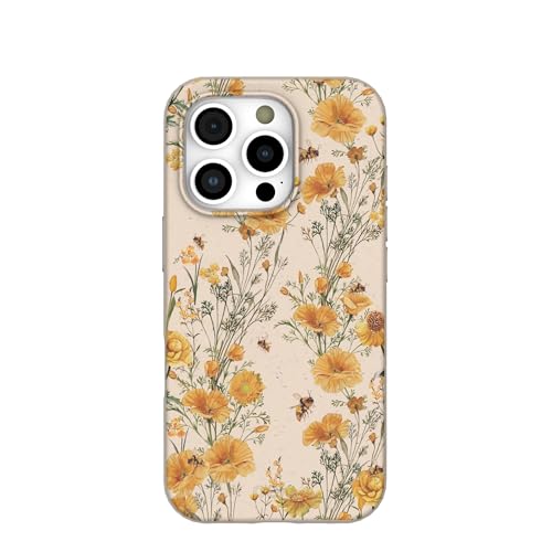 Pela | Phone Case Compatible with iPhone 16 Pro | Limited Edition | Compatible with MagSafe | Cute Eco Friendly | Vintage Bee