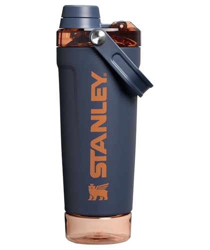 Stanley Activate Shaker Bottle 20 oz | Leakproof Insulated Stainless Steel Shaker Cup | Base Storage and Twist On Fast Flow Lid | Protein Shakes and Pre Workout Powder | BPA-Free | Twilight