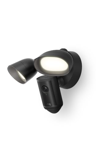 Ring Flutlichtkamera Pro (Floodlight Cam Pro, neueste Generation) | Außenkamera | Retinal 4K, optimierter 10x-Zoom, 2000 Lumen Flutlichter und Sirene 