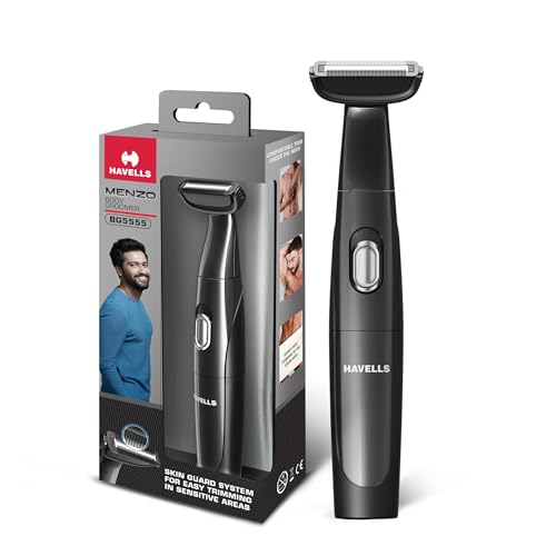 Menzo Body Groomer| Wet & Dry Use| Battery Powered|Skin Guard for No Nicks & Cuts| For All Body Parts Including Senstive Areas| BG5555