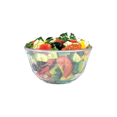 SignoraWare Prism Brorsilicate Glass Serving Bowl | Microwave Safe | Elegant Design for Everyday Use | Mixing & Serving Bowl | Ideal for Cooking, Stor