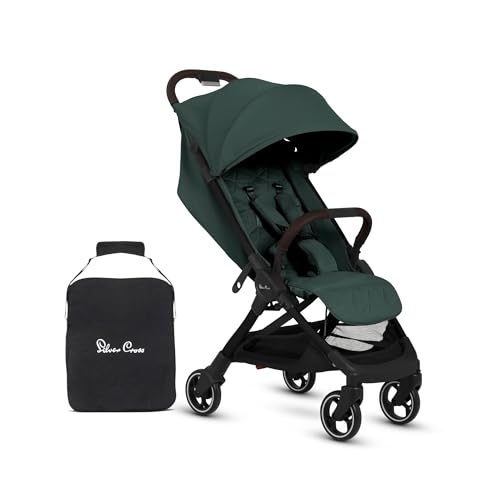 Silver Cross Clic 2 Compact Stroller & Travel Bag, Birth to 22kg, Conifer