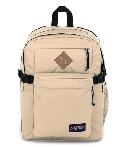 JanSport Main Campus Backpack - Travel or Work Backpack with 15-Inch Laptop Sleeve and Dual Water Bottle Pockets, Travertine One Size Travertine