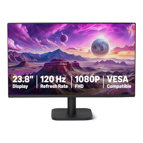 Amazon Basics 23.8 in 1080P Computer Monitor 120Hz HDMI DP VGA